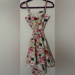 Do + Be Floral Spaghetti Strap Backless Dress